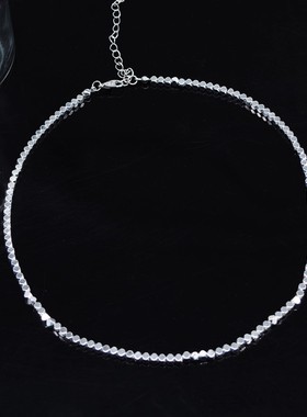 韩国博主同款碎银子珍珠流苏项链