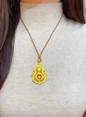 金包银人生四美葫芦吊坠毛衣链