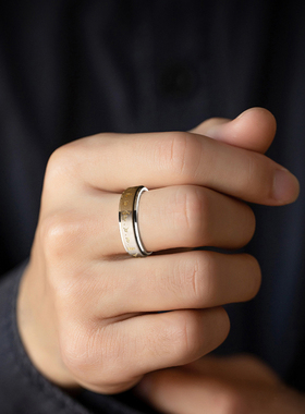 男女ins风潮情侣小众设计指环