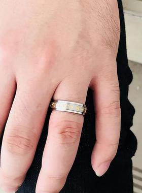 可转动黄财神招财转运戒指