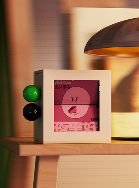 不啦兽桃动画盒子桌面装饰摆件