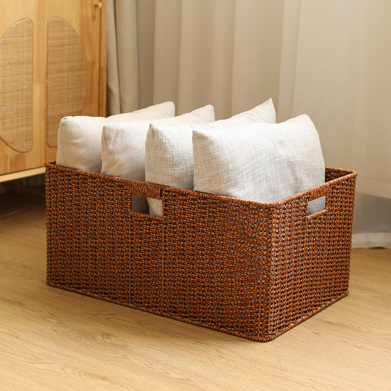 收纳筐超大家用收纳箱衣服被子整理筐仿藤编织客厅阳台橱柜储物篮,淘宝优惠券,粉丝福利购,淘宝优惠卷