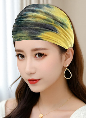 加宽发带女护额头头套头巾发饰