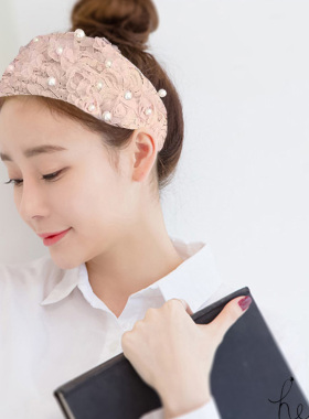 发带夏季宽边蕾丝束发头套