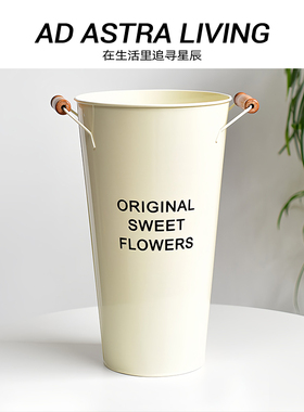 AD·ASTRA·奶白铁皮醒花桶家用