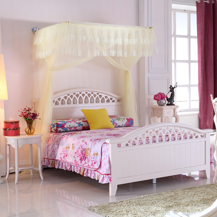 定做打墙钓鱼伸缩杆不锈钢挂墙支架1.2米1.51.8床加密三开门蚊帐,淘宝优惠券,粉丝福利购,淘宝优惠卷