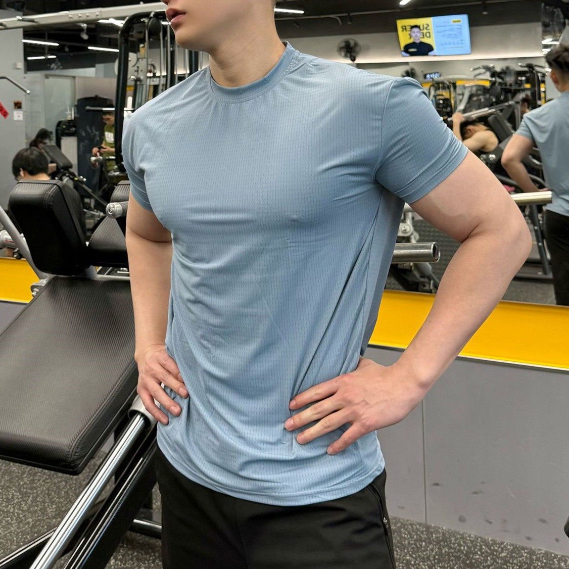 运动短袖男T恤健身衣速干弹力透气夏季冰丝冰感圆领修身跑步潮牌,淘宝优惠券,粉丝福利购,淘宝优惠卷