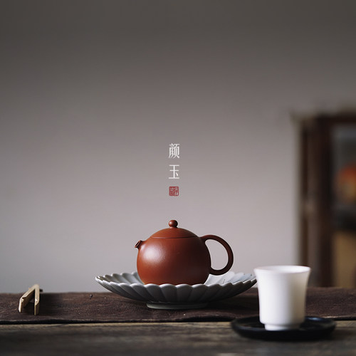 半藏 宜兴紫砂壶西施壶纯手工大红袍朱泥个人专用茶具泡茶壶 颜玉 - 图0