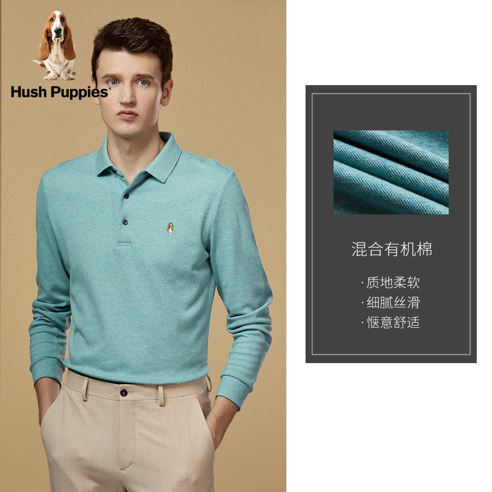 hush puppies男装2021春长袖 polo衫 Hush Puppies服饰卫衣