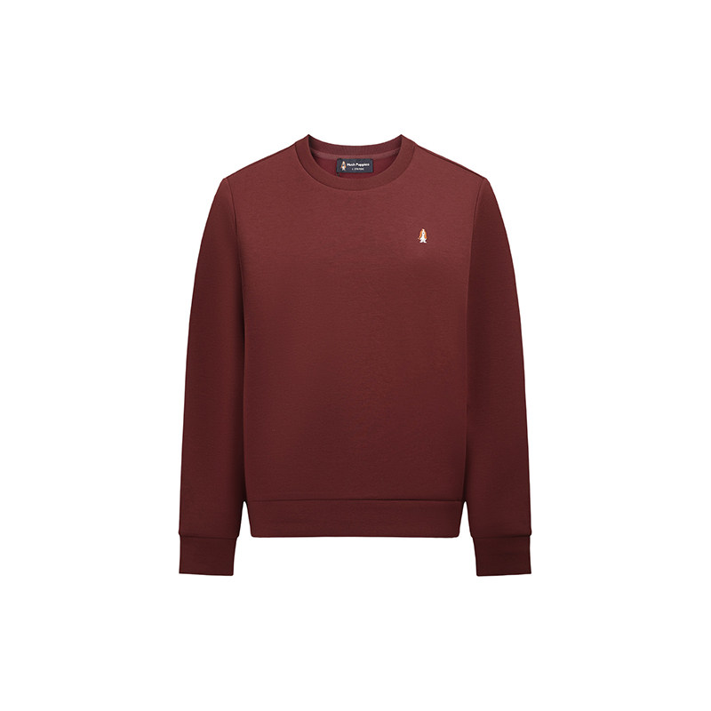 【新年马上旺】暇步士女装秋冬新款加绒保暖空气层圆领红色卫衣女