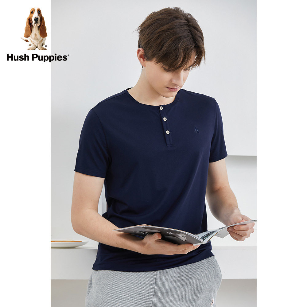 hush puppies男装夏季舒适纯棉睡衣 Hush Puppies服饰睡衣上装
