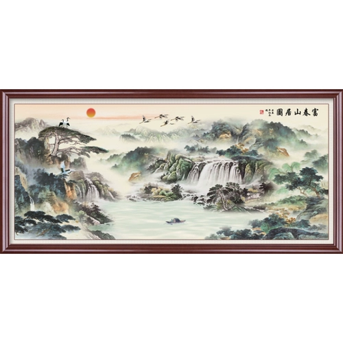 Mona Lisa Cross Emelcodery Протекающая вода 2021 Новая линия вышитая ландшафтная картина гостиной