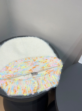 复古温柔禾木雪乡针织糖果毛线帽女秋冬保暖护耳帽显脸小飞行帽子