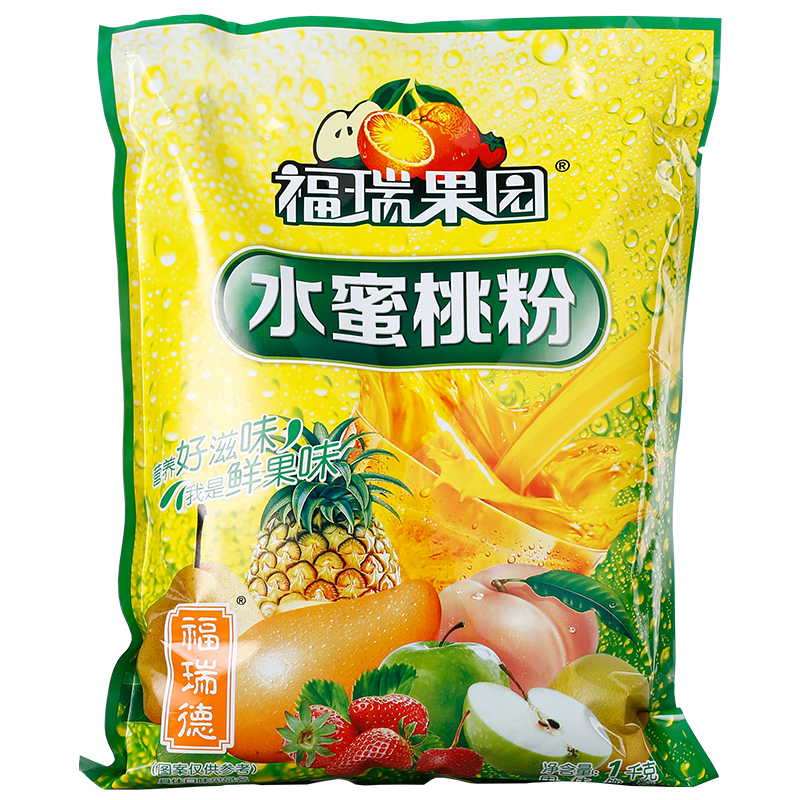 福瑞果园水蜜桃粉1000g*3包固体饮料粉浓缩速溶果汁粉冲饮水蜜桃 - 图3