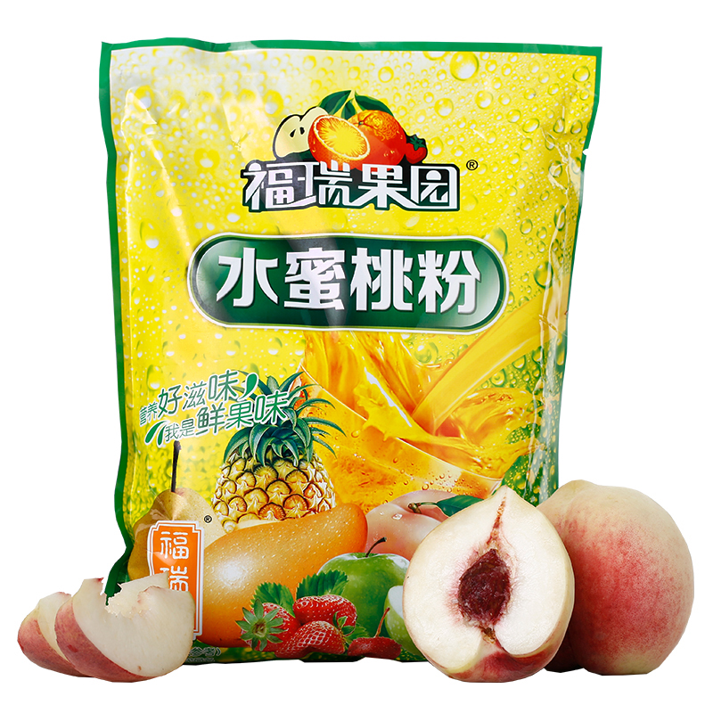 福瑞果园水蜜桃粉1000g*3包固体饮料粉浓缩速溶果汁粉冲饮水蜜桃 - 图1