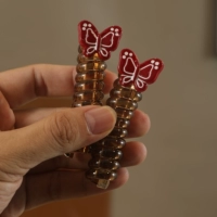 2 шт. [бабочки в красный горошек]