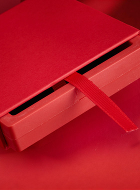 所盼皆如愿正红抽屉盒PE膜悬浮盒收纳盒珠宝首饰手链盒礼盒子现货