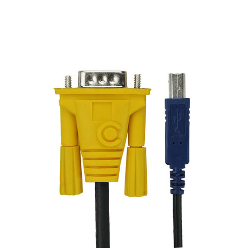 达而稳 KVM双并线 USB打印线+VGA线 KVM切换器专用线 连接线1.5米 - 图1