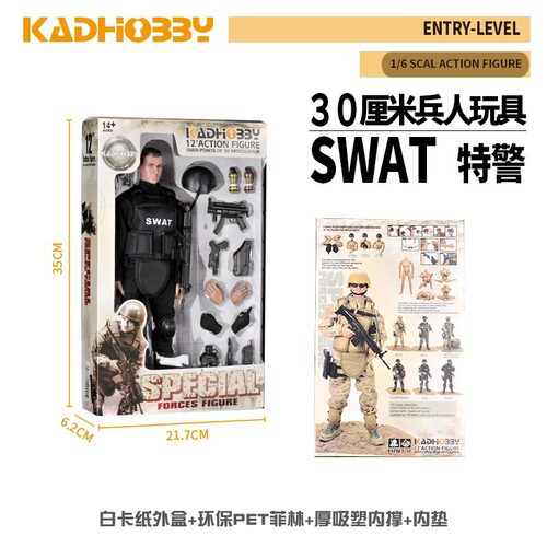 特种部队手办吃鸡玩具人偶30cm军事模型兵人中国军人关节可动公仔 - 图3