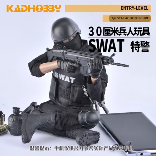 特种部队手办吃鸡玩具人偶30cm军事模型兵人中国军人关节可动公仔 - 图0