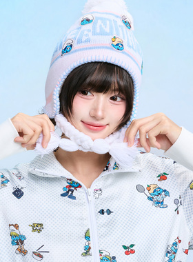 【SEVENTEEN ｜The Smurfs 联名】WHOOSIS 护耳针织帽秋冬保暖女