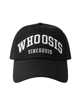 WHOOSIS（不知其名）立体刺绣软顶弯檐帽子字母百搭出游潮牌男女