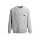 WHOOSIS (not known) floral embroidered cardigan sweater jacket autumn and winter simple couple campus men and women