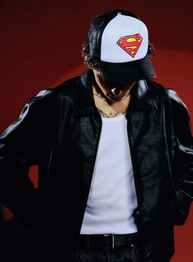 【超人SUPERMAN联名】WHOOSIS 超人logo发泡货车帽弯沿帽美式街头
