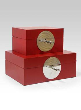 新中式风木质烤漆桌面摆件首饰盒