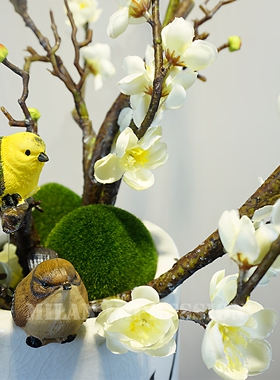 新中式风高端花鸟陶瓷大气摆件