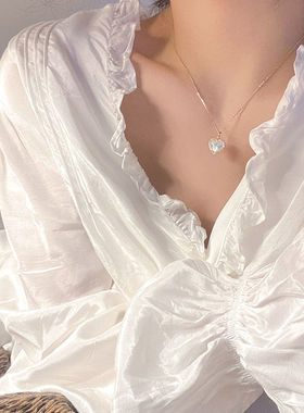 choker爱心轻奢小众设计感锁骨链