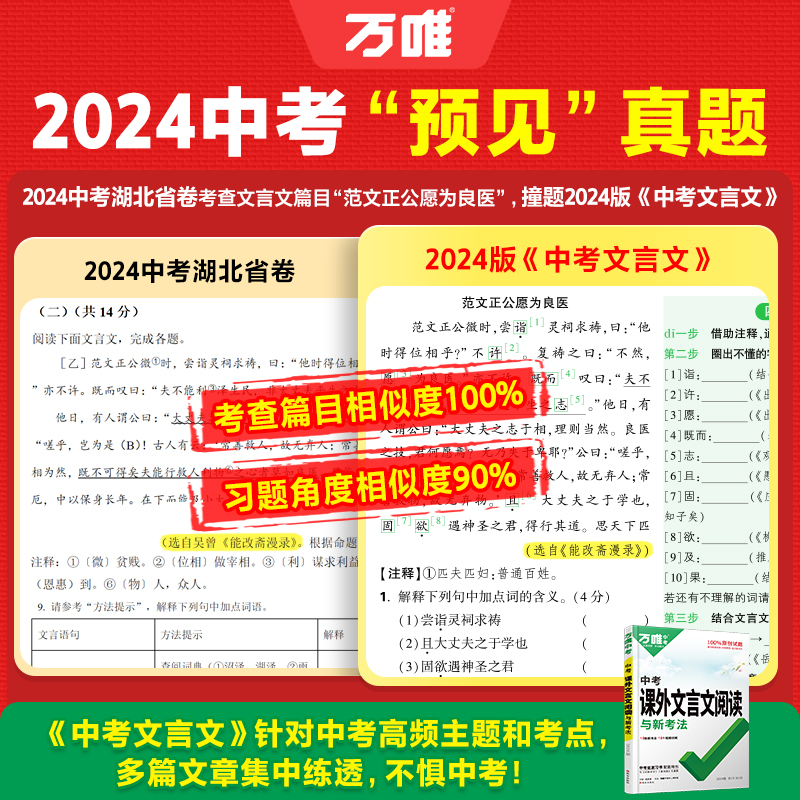 2025万唯中考初中文言文课外阅读理解专项训练全解全练八九七年级必背古诗词一本通初一初二试题研究初三语文教辅资料万维教育-图1