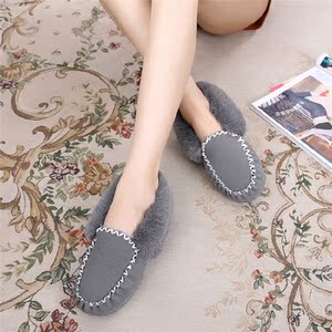 韩版毛毛鞋豆豆鞋雪地靴