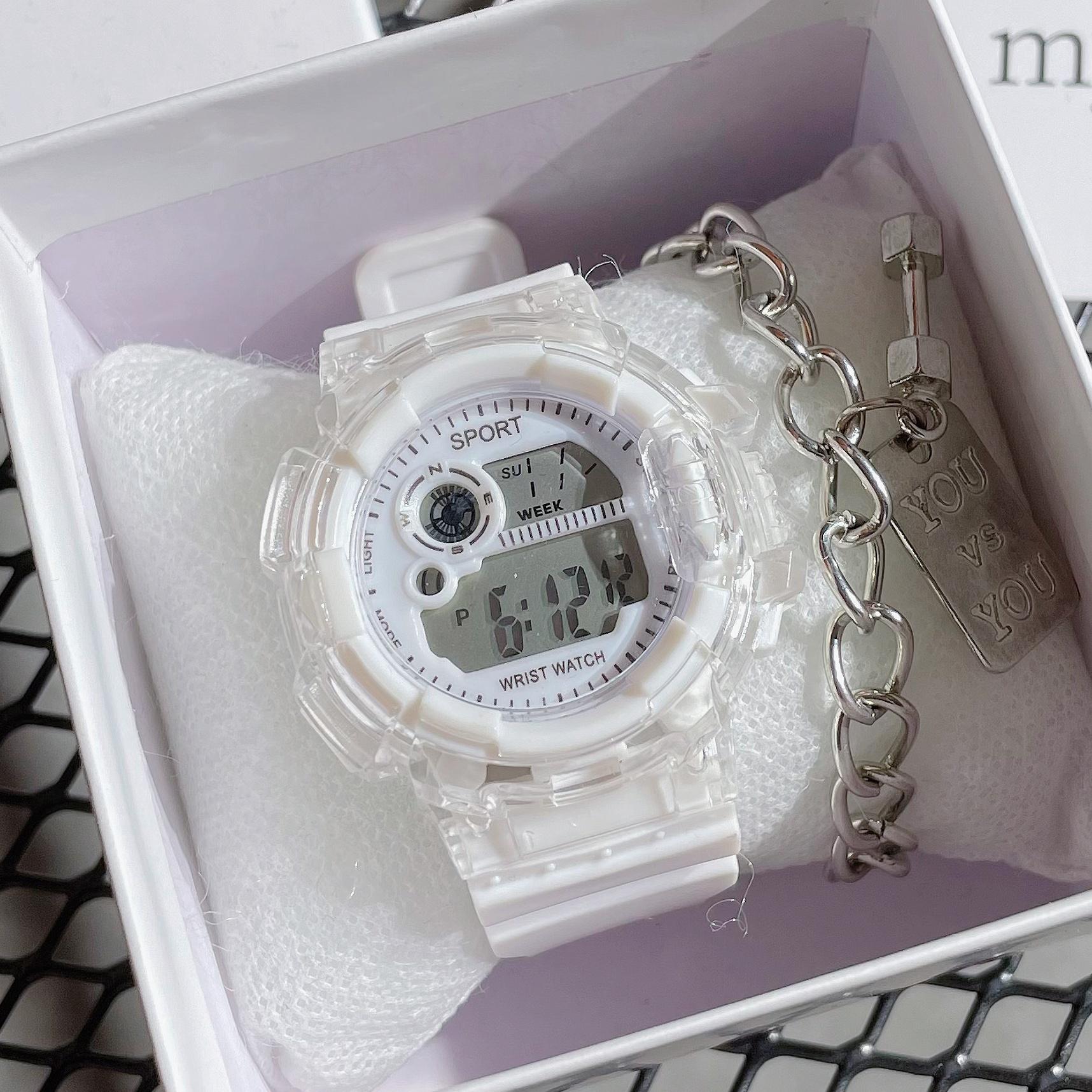 2025新款ins风独角兽手表儿童电子运动韩版男女初高中学生高颜值 - 图0