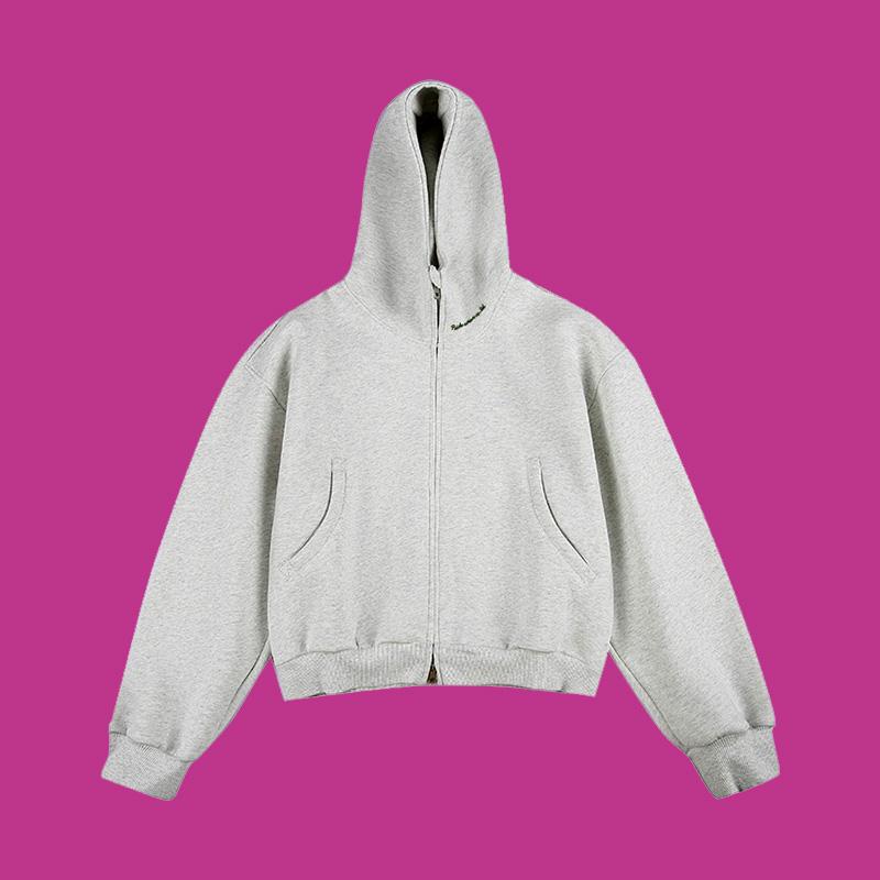 PRIDEUNION骄傲集结超重磅挺括刺绣LOGO拉链卫衣春季新款cleanfit - 图1