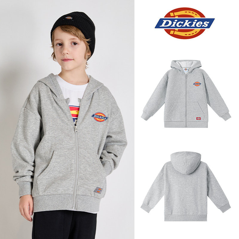 Dickies童装卫衣开衫2025年新款春秋款宽松中大童外套连帽男女童