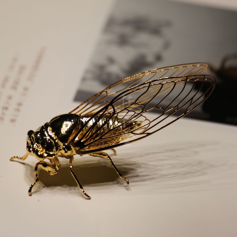 高品质24k镀金旺财金蝉摆件纯手工旺福摆件知了桌面事业转运饰品,淘宝优惠券,粉丝福利购,淘宝优惠卷