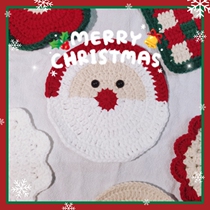 Finished Hand Woven Universal Christmas Cup Mat Meal Cushion Cute Minima Send Friend Bestie Gift Christmas Presents