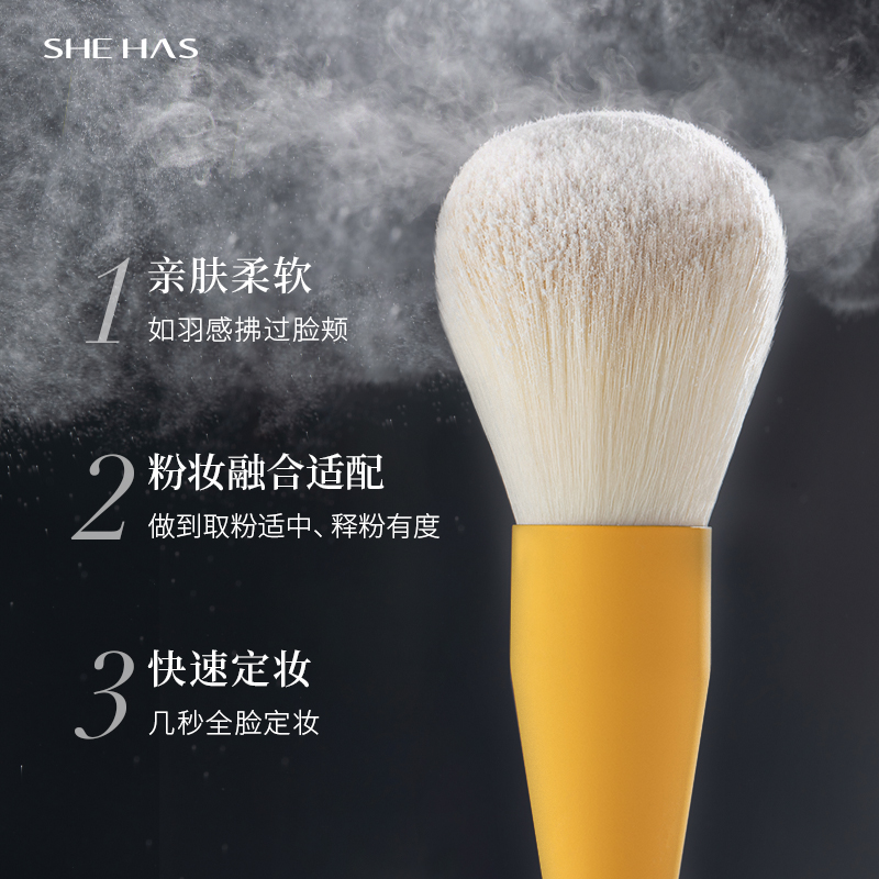 她有马卡龙柠檬黄8支化妆刷套装全套细节刷8支到手29-第3张图片-提都小院