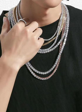 钛钢单排钻男女钛钢网球链