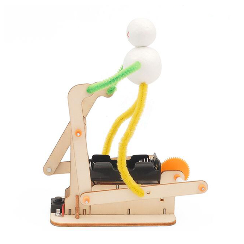 科技小制作跑步机器人模型儿童手工DIY科学小发明材料包科教玩具 - 图0