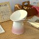 Cool color ceramic high-legged slanted mouth pet food bowl