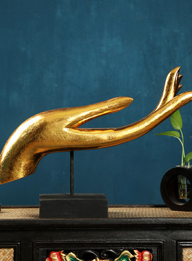 禅意佛手桌面摆件泰式