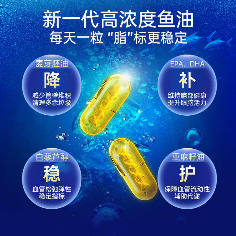 信心康乐浓缩鱼油omega-3进口深海鱼油DHA成人软胶囊官方旗舰店 - 图0