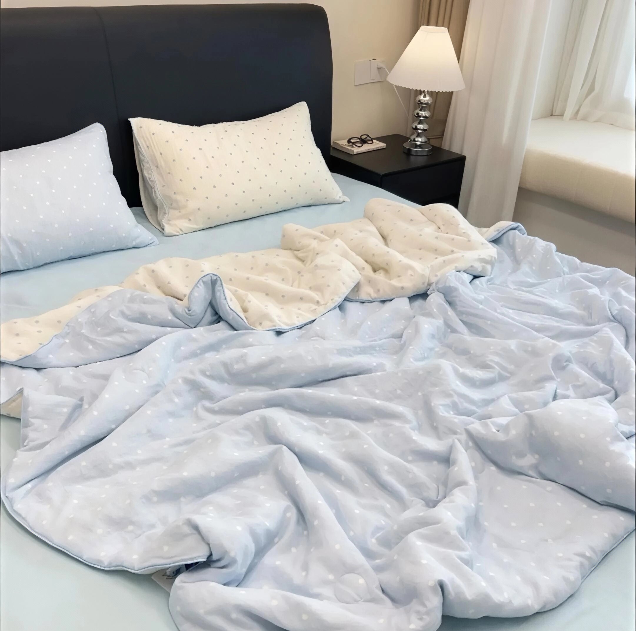 小清新A类母婴全棉双层纱四件套100纯棉超柔软纯棉学生宿舍三件套