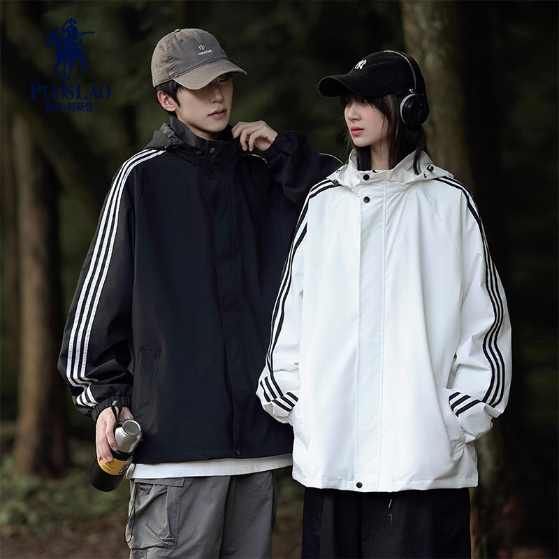 保罗阿斯登美式冲锋衣外套男女款薄款户外运动情侣款 保罗阿斯登美式冲锋衣外套男女款薄款户外运动情侣款