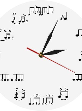 面鼓音乐笔记挂钟欧式客厅