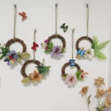 Сельский ветровой фальшивый цветок висят цветочный кольцо стены стена Стена Круг круглый кулон лаборатория лаборатории комнаты