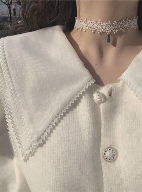ins网红超仙女白蕾丝choker 气质软妹日系项圈甜美项链锁骨链颈链