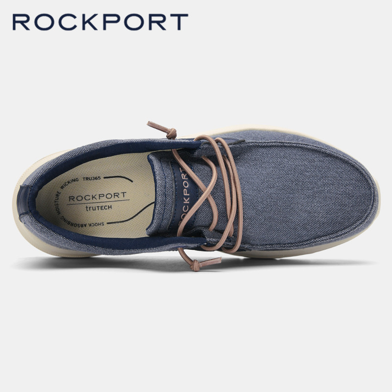 Rockport/乐步新款一脚蹬男鞋休闲乐福鞋男帆布鞋 City lites系列 - 图2